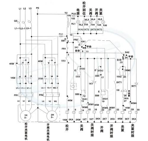 盲板阀控制原理图 盲板阀控制原理图