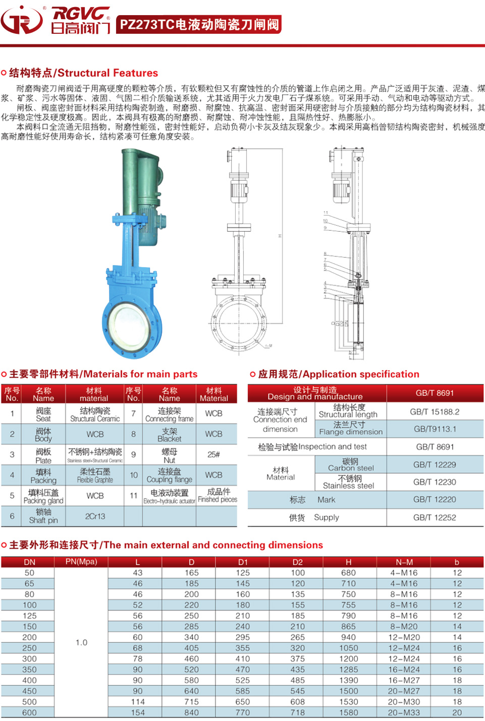 PZ273TC电液动陶瓷刀闸阀